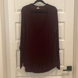 Free People Burgundy Tunic